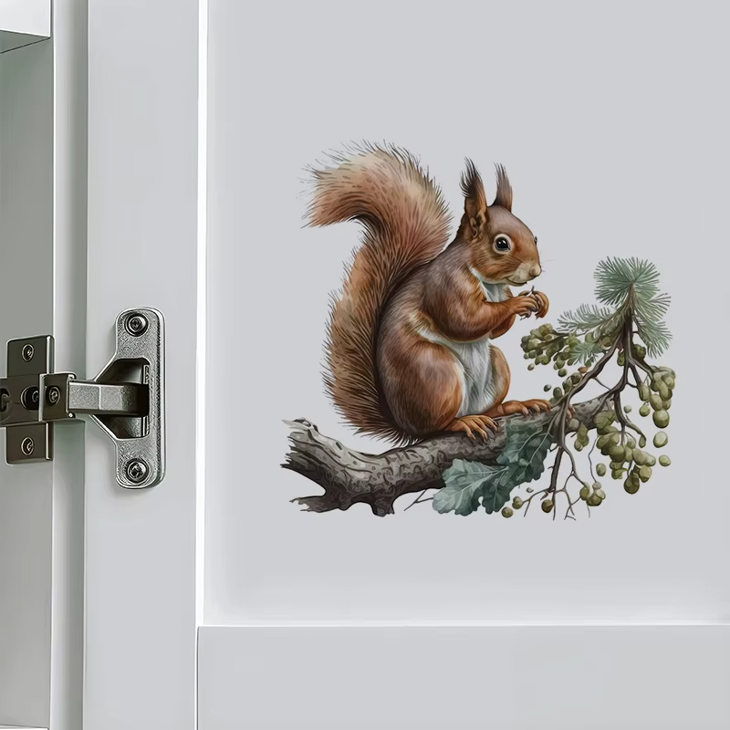 Cute Squirrel Wall Stickers Be - đánh giá và giá Pvc Panel Background